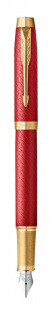 Ручка перьевая Parker IM Premium F318  Red GT, перо F сталь нержавеющая, в подарочной коробке