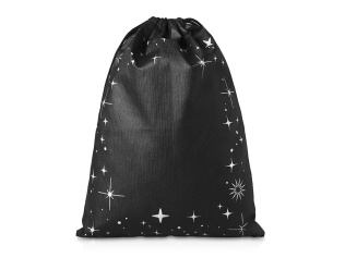 Мешок из спанбонда с новогодним дизайном Twinkle (черный)