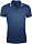 Рубашка поло мужская Pasadena Men 200 с контрастной отделкой, темно-синяя с белым