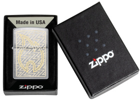 Зажигалка ZIPPO Лучшая цена 2023 с покрытием Brushed Chrome, латунь/сталь, серебристая, 38x13x57 мм