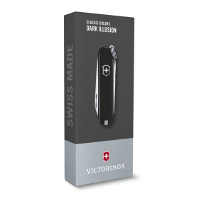 Нож-брелок VICTORINOX Classic SD Colors "Dark Illusion", 58 мм, 7 функций, чёрный