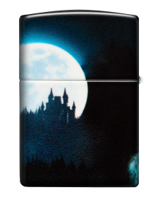 Зажигалка ZIPPO Horror Wolf с покрытием 540 Matte, латунь/сталь, черная, 38x13x57 мм