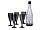 Набор пластиковых бокалов для напитков Party (прозрачный, темно-серый)