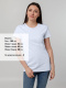 Футболка женская T-bolka Stretch Lady, белая (холодный оттенок)