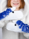 Варежки «Игогошки», с синей гривой