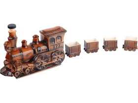 Набор для водки Железнодорожный состав (коричневый)