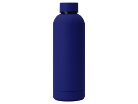 Вакуумная термобутылка Cask Waterline, soft touch, 500 мл, синий