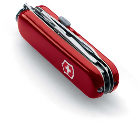 Нож-брелок VICTORINOX Midnight Manager, 58 мм, 10 функций, красный