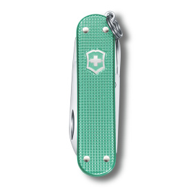 Нож-брелок VICTORINOX Classic SD Alox Colors "Minty Mint", 58 мм, 5 функций, мятный