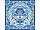 Платок Арабески (синий, голубой, разноцветный)