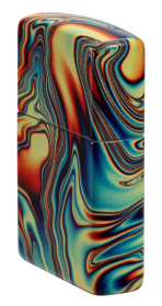 Зажигалка ZIPPO Swirl с покрытием Glow In The Dark Green, латунь/сталь, разноцветная, 38x13x57 мм