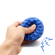 SkyRus Игрушка для собак резиновая "Шестигранный мячик", синяя, 8х8х8см