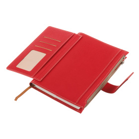 Записная книжка Pierre Cardin в обложке, красная, 21,5 х 15,5, 3,5 см