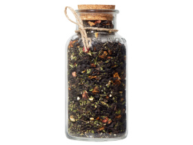 Сокочай чёрный Ананас, клубника, мята, мёд, лимон, 130 г.