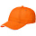 Бейсболка Canopy, оранжевая с белым кантом