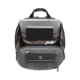 Рюкзак VICTORINOX Architecture Urban2 City Backpack 14'', серый, полиэстер / кожа, 30x19x42 см, 17 л