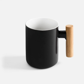 Кружка с ложкой Eco Fusion, черная