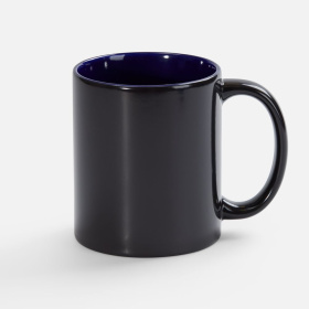 Кружка-хамелеон On Display, глянцевая, черная с синим