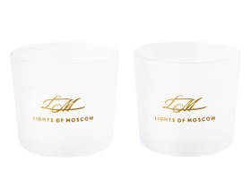 Набор для создания 2-х ароматических свечей: амбра и табак/маракуйя, сандал и пачули (белый)