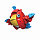 Конструктор детский магнитный Animag Попугай (красный)