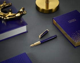 Ручка перьевая Parker "Ingenuity Blue GT" перо: F, цвет чернил: blue/black, в подарочной упаковке.
