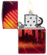 Зажигалка ZIPPO Cyber City с покрытием 540 Matte, латунь/сталь, оранжевая 38x13x57 мм