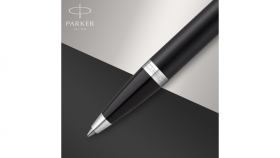 Шариковая ручка Parker IM Metal Black CT лак матовый, стержень: M, цвет чернил: black, в подарочной упаковке.