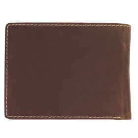 Бумажник KLONDIKE Yukon, натуральная кожа в коричневом цвете, 12,5 х 3 х 9,5 см