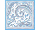 Платок Белое море. Мезень (голубой, белый)