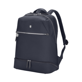 Рюкзак VICTORINOX Victoria Signature Deluxe Backpack, синий, нейлон/кожа, 32x18x39 см