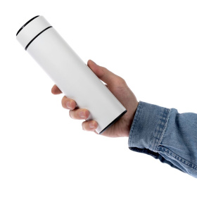 Смарт-бутылка с заменяемой батарейкой Long Therm, белая