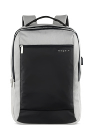 Рюкзак мужской BUGATTI Sera 15'', светло-серый, полиэстер, 32х12х46 см, 16 л