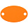 Шильдик металлический Alfa Oval, оранжевый неон