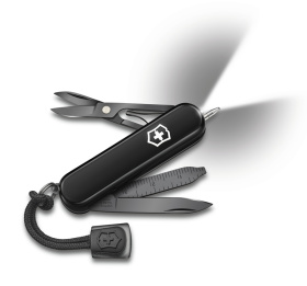 Нож-брелок VICTORINOX Signature Lite Onyx Black, 58 мм, 8 функций, чёрный
