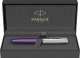 Ручка-роллер Parker Sonnet Essentials Violet SB Steel CT, цвет чернил black, перо: F,  в подарочной упаковке.