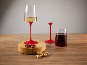 Набор из двух бокалов для красного вина и одной ножки