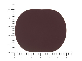 ПАТЧ ОВАЛ soft-touch (коричневый ) 6,0 х 5,0 см