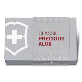 Нож-брелок VICTORINOX Classic SD Precious Alox "Iconic Red", 58 мм, 5 функций, красный