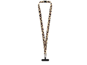 Ланъярд 2,5 см под сублимацию с большим карабином, замком обрыва и узким держателем для телефона из ПЭ