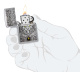 Зажигалка ZIPPO Wolf Emblem с покрытием Brushed Chrome, латунь/сталь, серебристая, 36x13x57 мм
