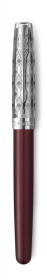 Перьевая ручка и чехол из кожи Parker Sonnet Premium Refresh RED CT, перо 18K, толщина F, цвет чернил black, в подарочной упаковке