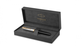Перьевая ручка Parker 51 Premium Black GT, перо: M/F, чернила: Black,Blue, в подарочной упаковке.
