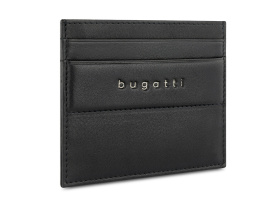 Портмоне для кредитных карт BUGATTI НОМ | NOME, с защитой данных RFID, черное, натуральная воловья кожа, 10,2х0,3х8,2 см