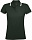 Рубашка поло женская Pasadena Women 200 с контрастной отделкой, зеленая с белым
