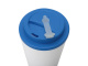 Пластиковый стакан Take away с двойными стенками и крышкой с силиконовым клапаном, 350 мл, белый/голубой