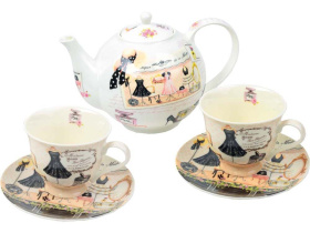 Чайный сервиз Высокая мода (белый, кремовый, разноцветный)
