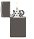 Зажигалка ZIPPO Slim® с покрытием Black Ice ®, латунь/сталь, чёрная, матовая, 30x10x55 мм