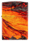 Зажигалка ZIPPO Lava Flow с покрытием 540 Tumbled Brass, латунь/сталь, оранжевая, 38x13x57 мм