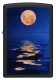 Зажигалка ZIPPO Moon Sunset с покрытием Black Light, латунь/сталь, чёрная, матовая, 38x13x57 мм