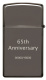 Зажигалка 65th Anniversary Zippo Slim® с покрытием Black Ice®, латунь/сталь, чёрная, 29x10x60 мм